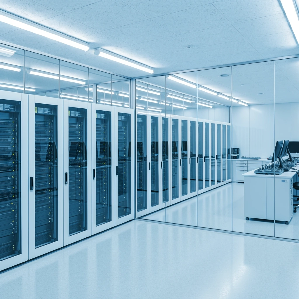 Interior of Sakura Logic Labs research facility